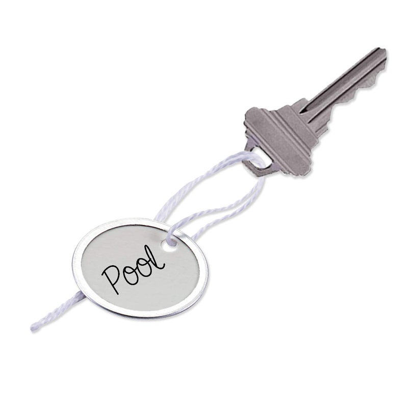 Lucky Line Paper Tag 1-1/4" with String, 25 per Pack, White (27229) - Image 2